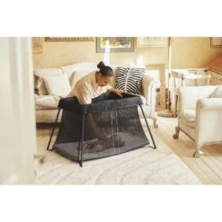 Travel Cot Light - Black Mesh