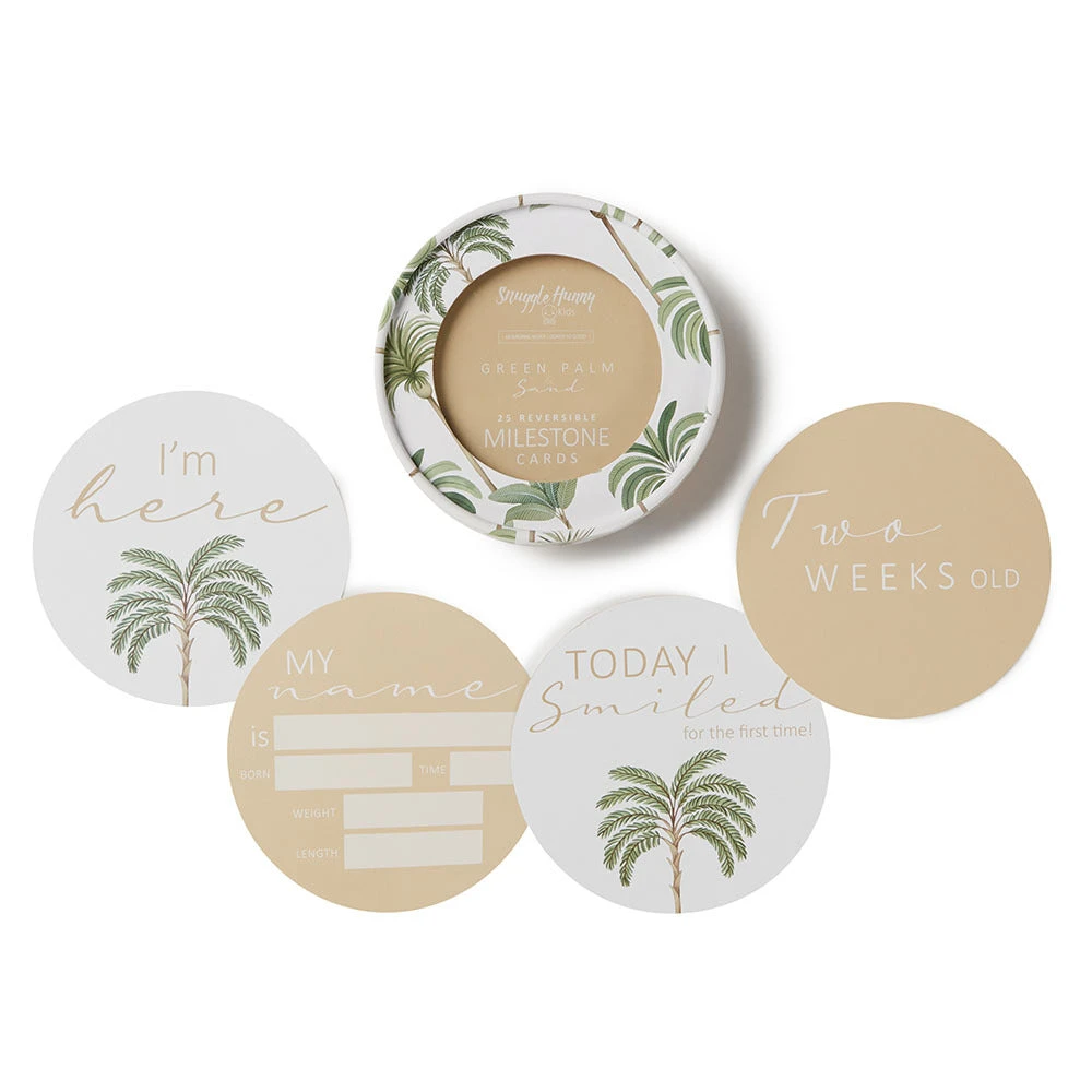 Milestone Cards - Green Palm & Sand