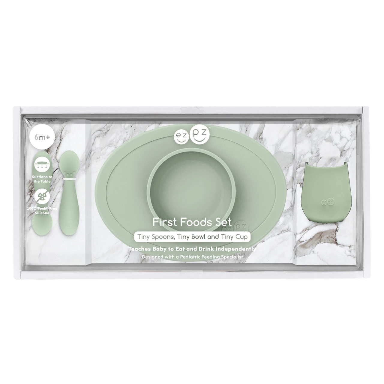 Ezpz Tiny First Food Set - Sage - Image 2