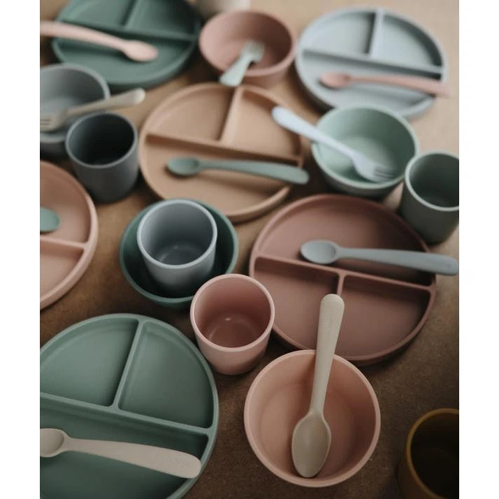 Mushie Silicone Feeding Spoon - 2 Pack VARIOUS COLOURS - Image 3