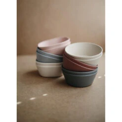 Mushie Dinner Bowl Round - Set Of 2 VARIOUS COLOURS