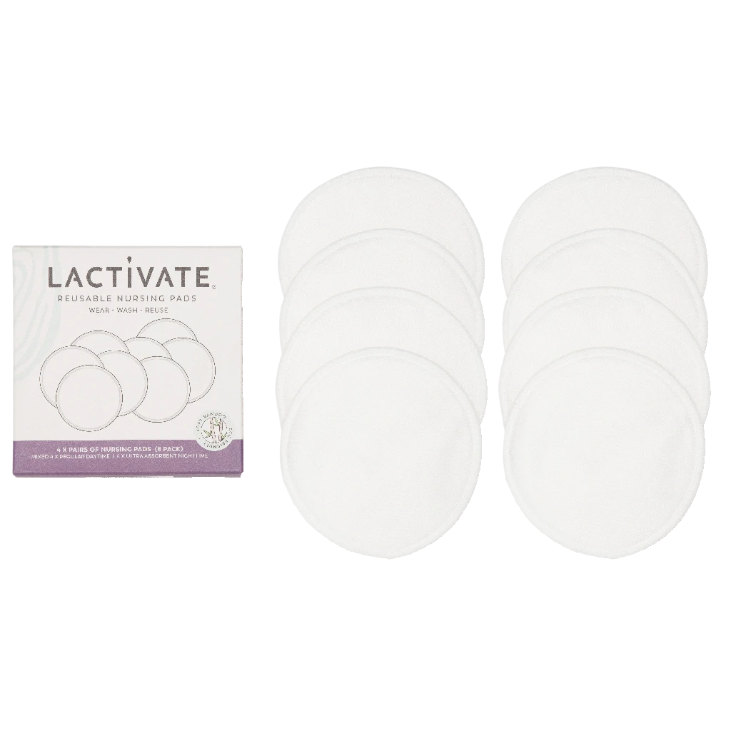 Lactivate Reusable Mixed White Nursing Pads - 8pk - Image 3