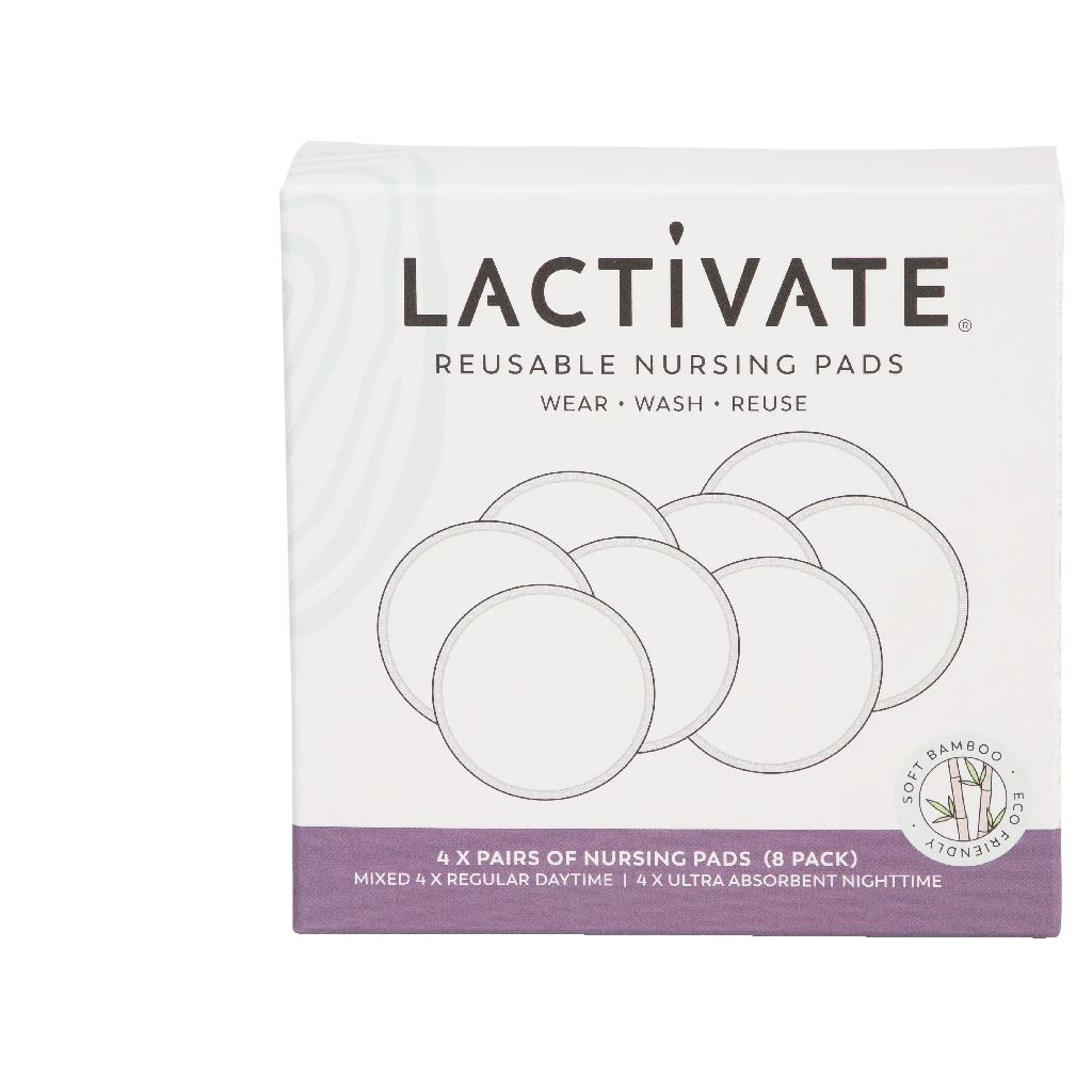 Lactivate Reusable Mixed White Nursing Pads - 8pk