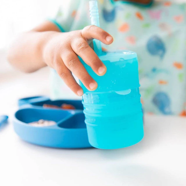 Bumkins Silicone Straw Cup With Lid VARIOUS COLOURS - Image 5