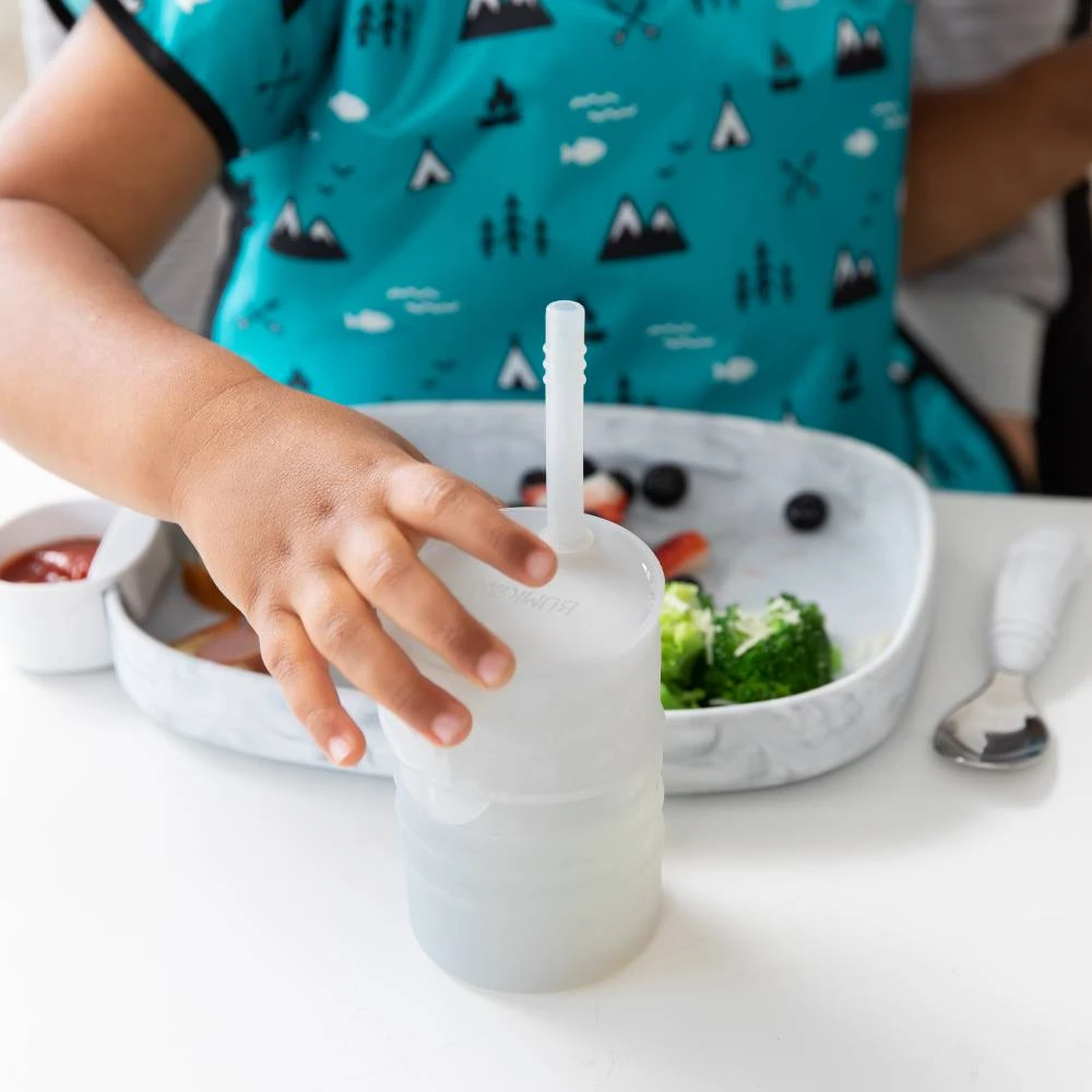 Bumkins Silicone Straw Cup With Lid VARIOUS COLOURS - Image 4