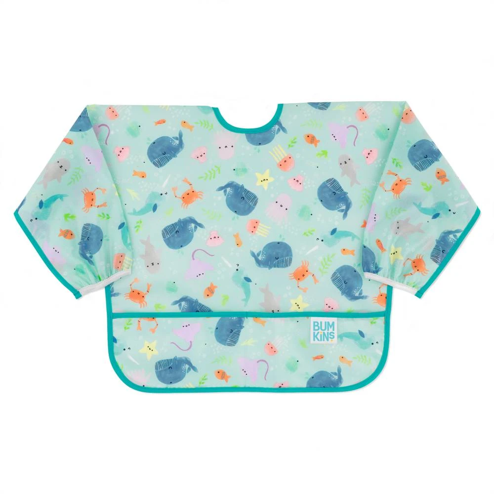Bumkins Waterproof Sleeved Bib VARIOUS STYLES - Image 2