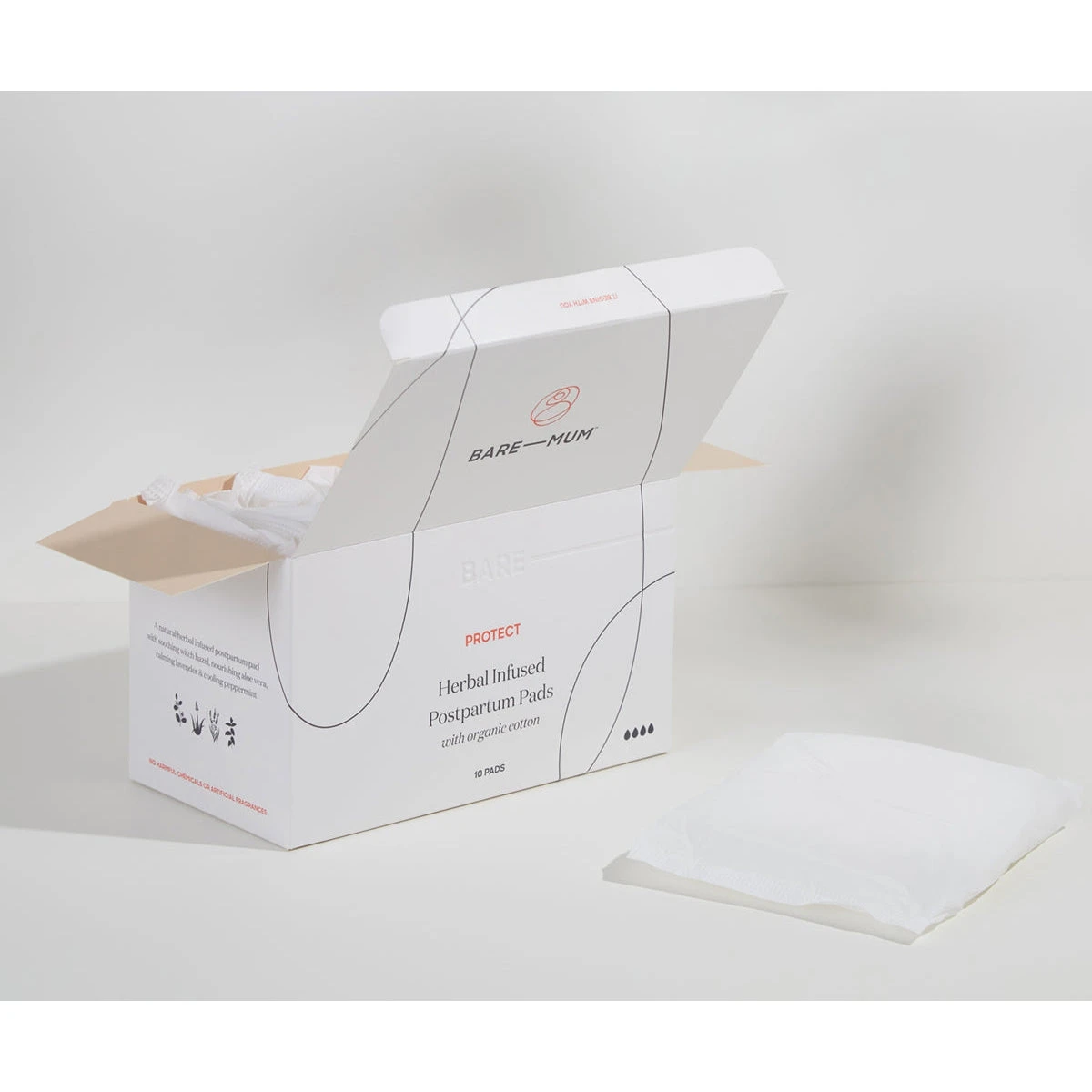 Herbal Infused Postpartum Pads 10pk - Image 2