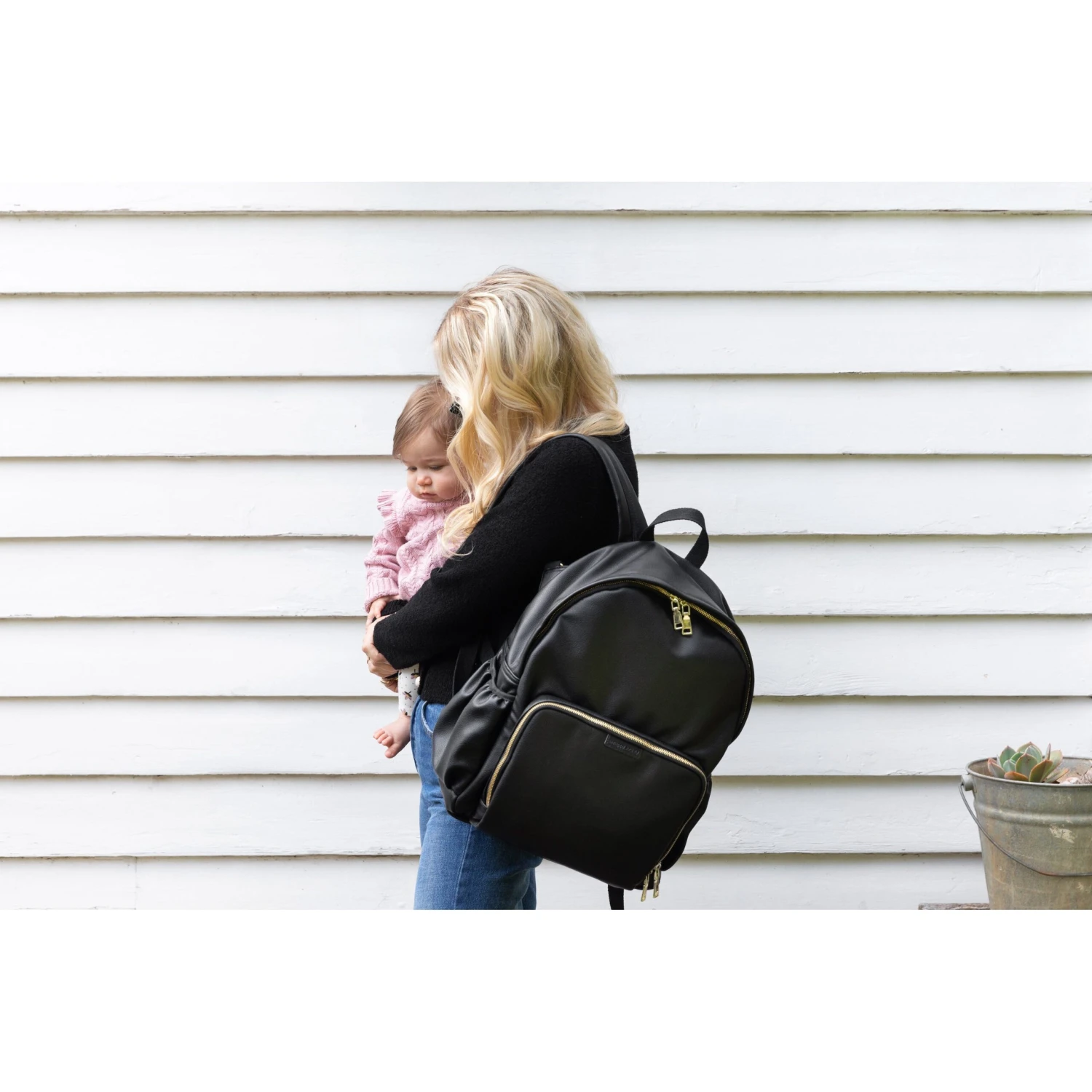 Baby Bag Backpack - Vegan Leather - Image 10