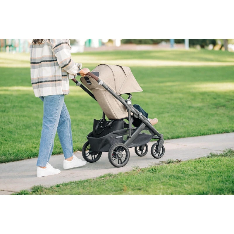 Uppababy CRUZ V2 + FREE SNUG SEAT + CUP HOLDER - Liam (Oat Melange/carbon/chestnut Leather) PRE ORDER APRIL - Image 10