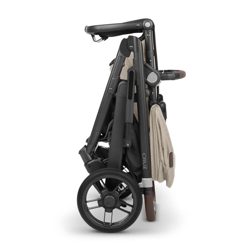 Uppababy CRUZ V2 + FREE SNUG SEAT + CUP HOLDER - Liam (Oat Melange/carbon/chestnut Leather) PRE ORDER APRIL - Image 7