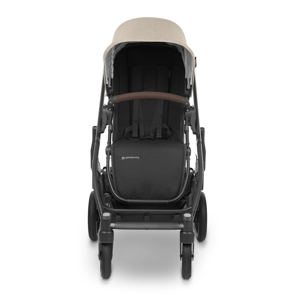 Uppababy CRUZ V2 + FREE SNUG SEAT + CUP HOLDER - Liam (Oat Melange/carbon/chestnut Leather) PRE ORDER APRIL - Image 5