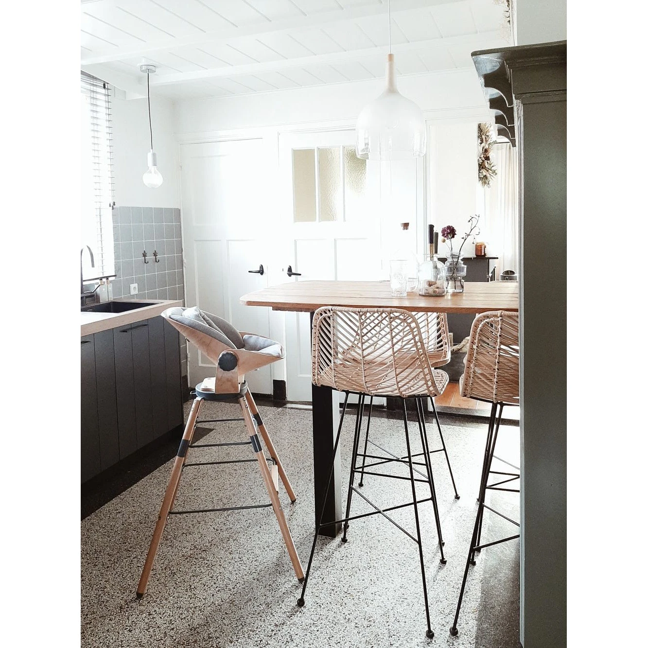 Childhome Evolu 2 Newborn Seat Cushion - Jersey Grey - Image 3