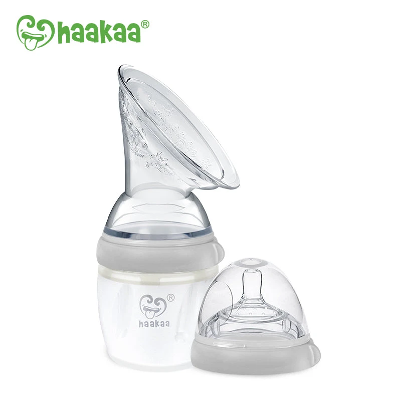 Haakaa Gen 3 Breast Pump & Bottle Top Set - 160ml - Image 3