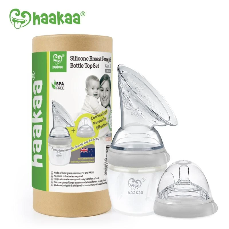 Haakaa Gen 3 Breast Pump & Bottle Top Set - 160ml