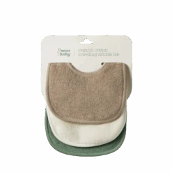 Dribble Bibs 3 Pack - Natural/Nougat/Lily Pad