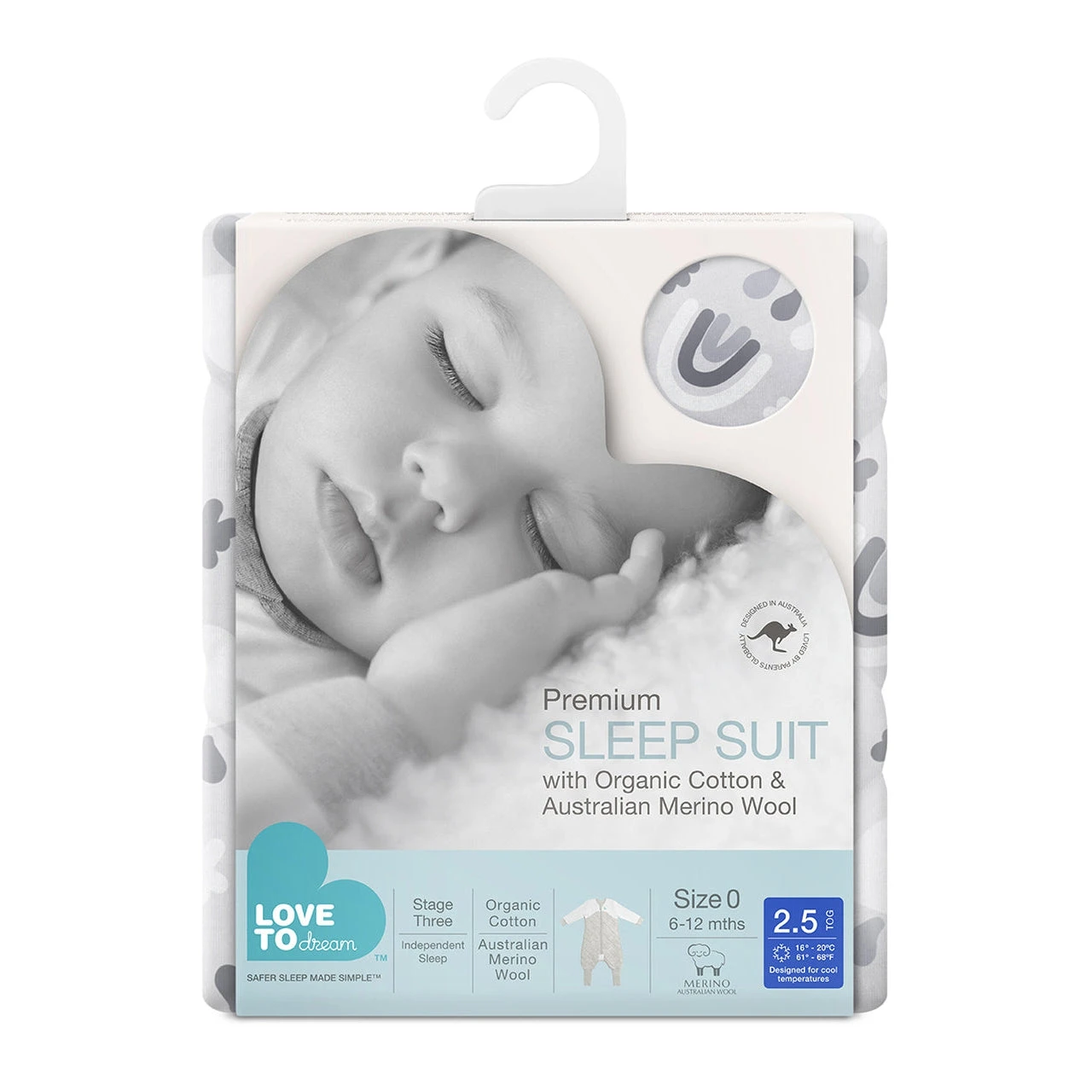 Love To Dream Organic Sleep Suit With Australian Merino Wool Warm 2.5 TOG - Image 7