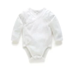 Pointelle Long Sleeve Wrap Bodysuit - White