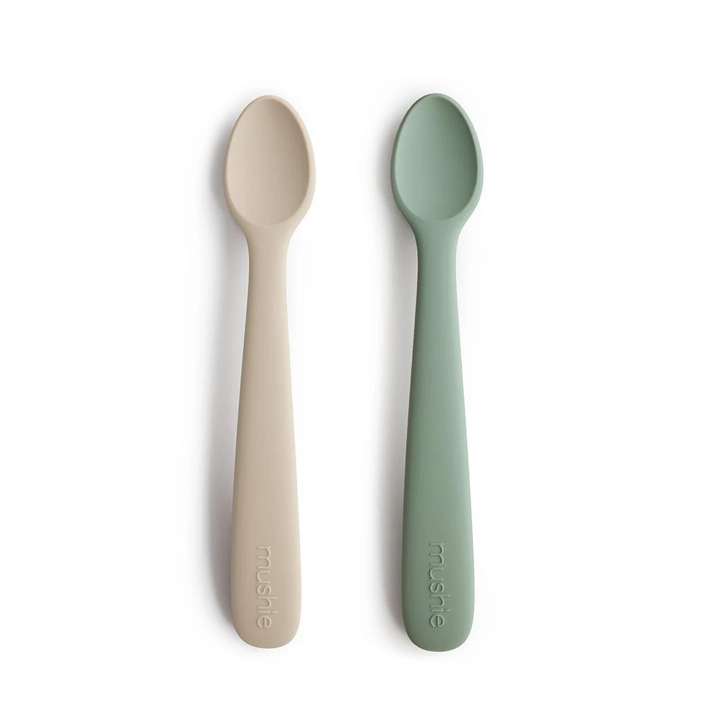 Mushie Silicone Feeding Spoon - 2 Pack VARIOUS COLOURS - Image 10