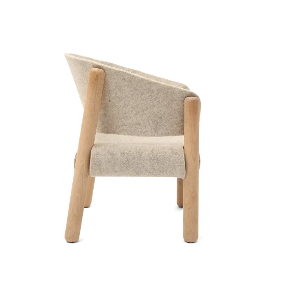 Saba Children's Chair In Beige Felt - Image 4