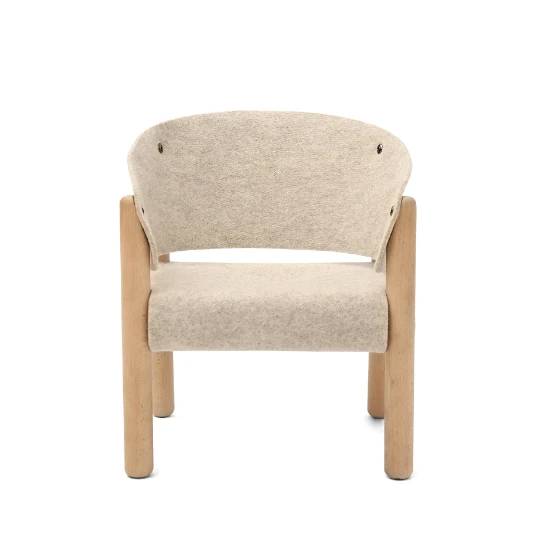 Saba Children's Chair In Beige Felt - Image 2