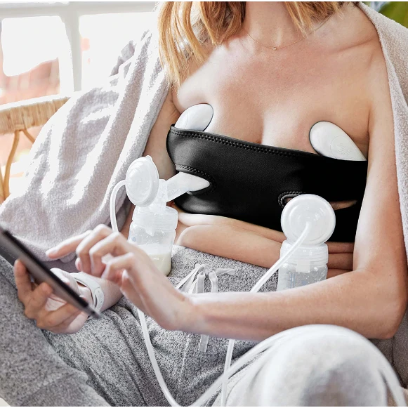 Pump Strap Hands Free Pumping Bra - Black - Image 2