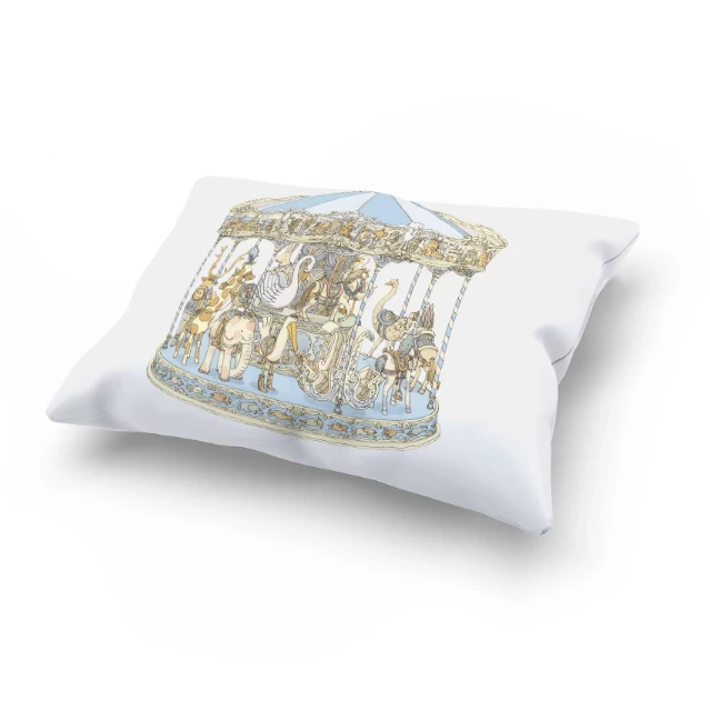 Cushion Satin - Carousel Blue