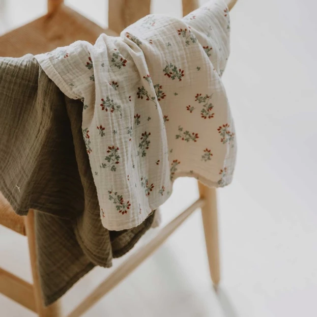 Muslin Small Blankets Set Of 2 VARIOUS COLOURS - Image 5