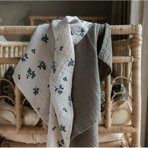 Muslin Small Blankets Set Of 2 VARIOUS COLOURS - Image 4