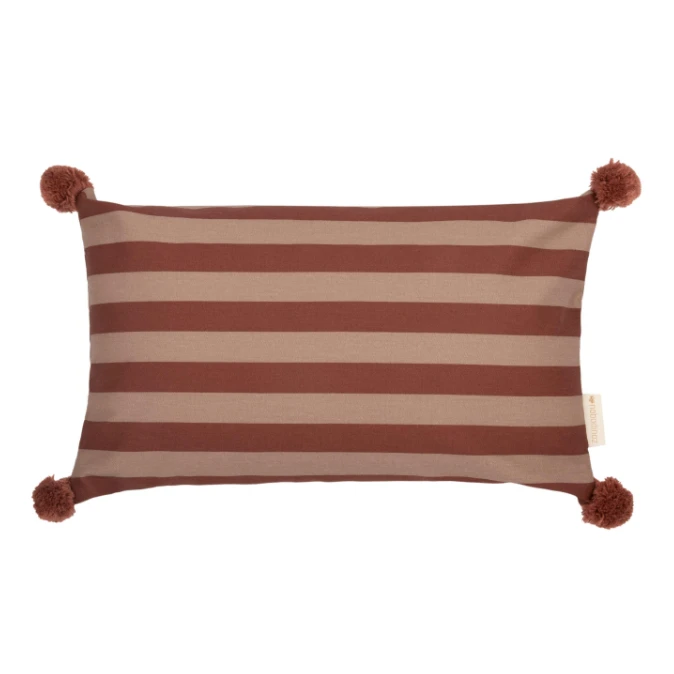 Majestic Rectangular Cushion - Marsala Taupe Stripes