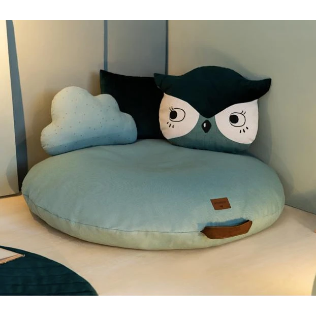 Owl Cushion - Eden Green - Image 2