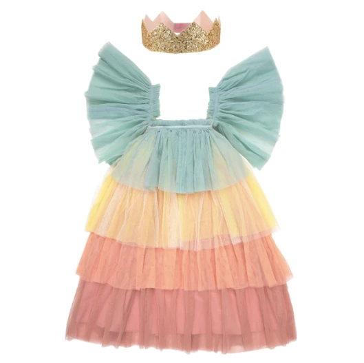 Meri-Meri Rainbow Ruffle Princess Dress