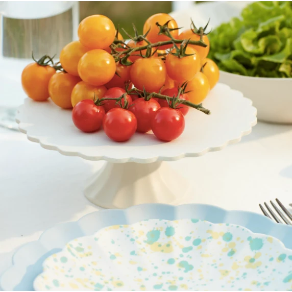 Meri-Meri Small Reusable Bamboo Cake Stand - Cream - Image 3