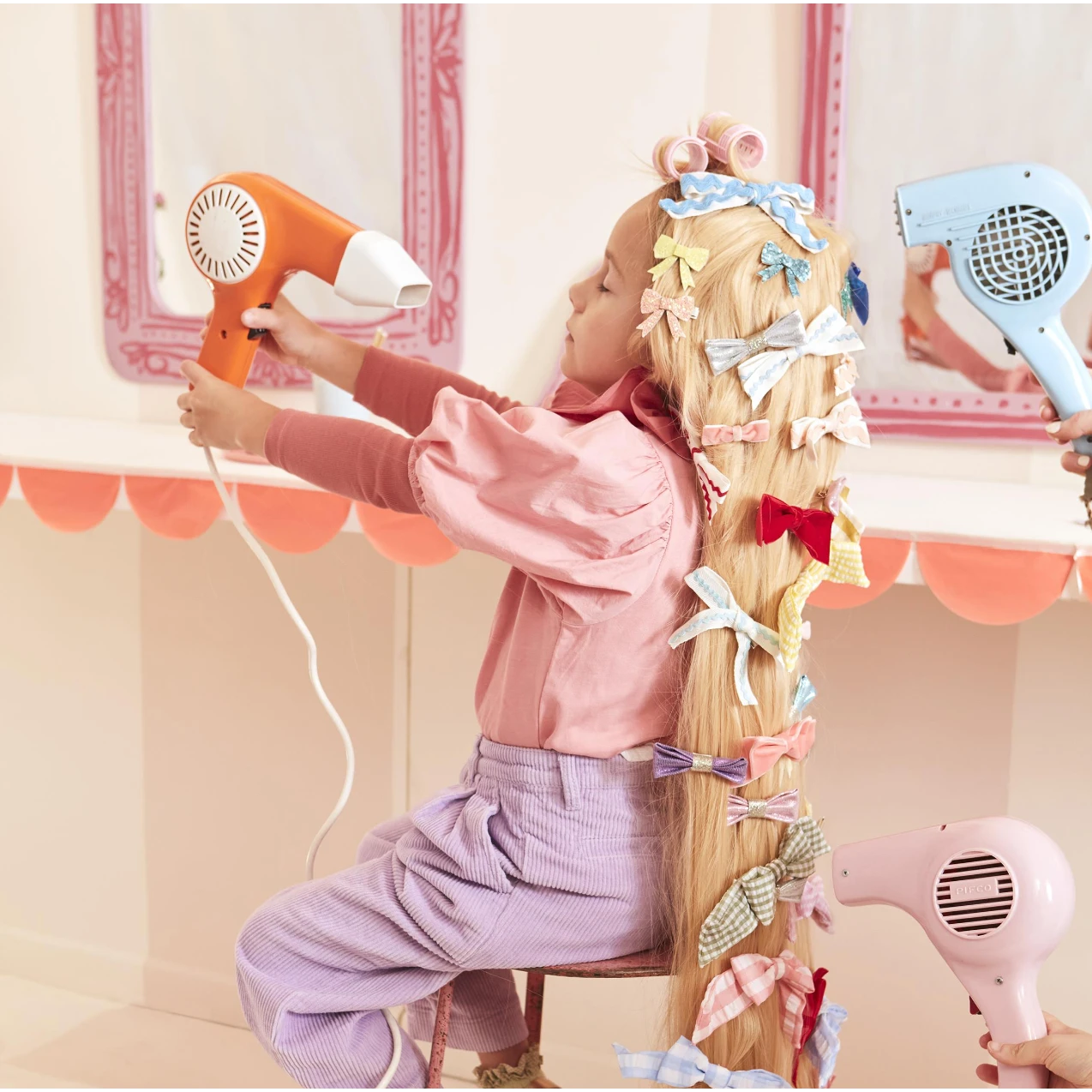 Meri-Meri Ric Rac Bow Hair Clips - Image 2