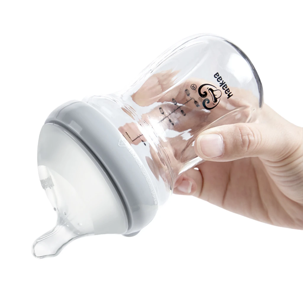 Haakaa Glass Baby Bottle VARIOUS COLOURS - Image 3