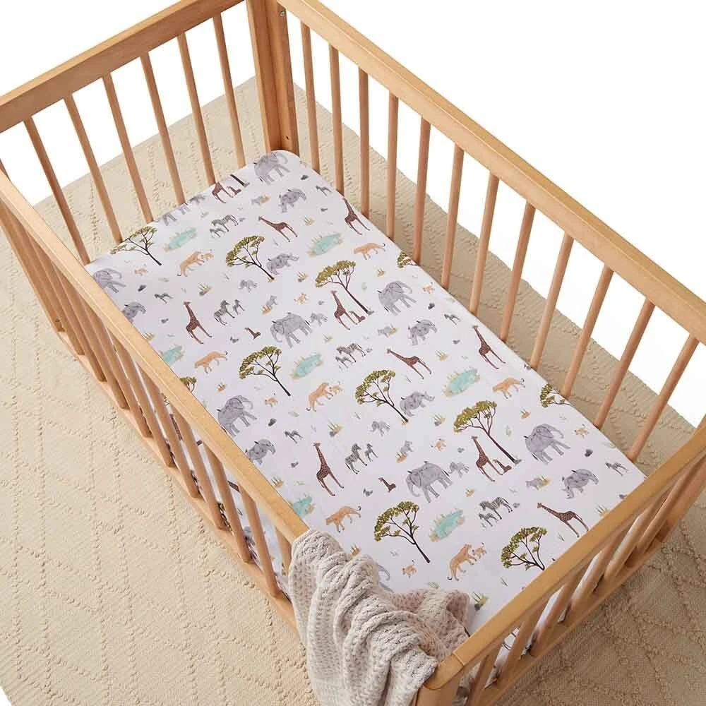 Fitted Cot Sheet - Safari - Image 2