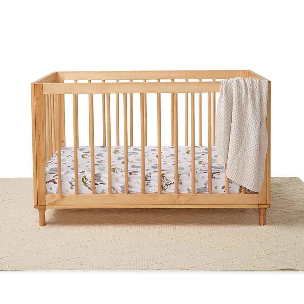 Fitted Cot Sheet - Safari