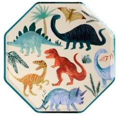 Meri-Meri Dinosaur Kingdom Dinner Plates 8 Pack