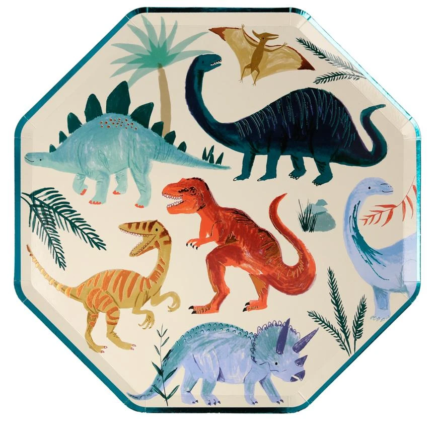 Meri-Meri Dinosaur Kingdom Dinner Plates 8 Pack