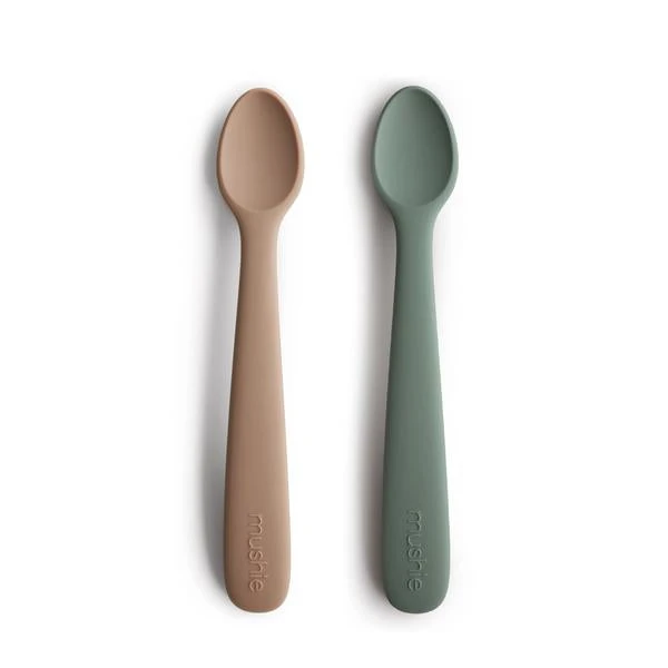 Mushie Silicone Feeding Spoon - 2 Pack VARIOUS COLOURS - Image 11
