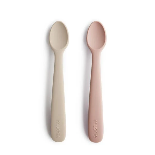 Mushie Silicone Feeding Spoon - 2 Pack VARIOUS COLOURS - Image 8