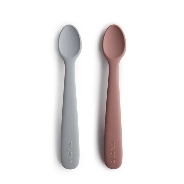 Mushie Silicone Feeding Spoon - 2 Pack VARIOUS COLOURS - Image 9