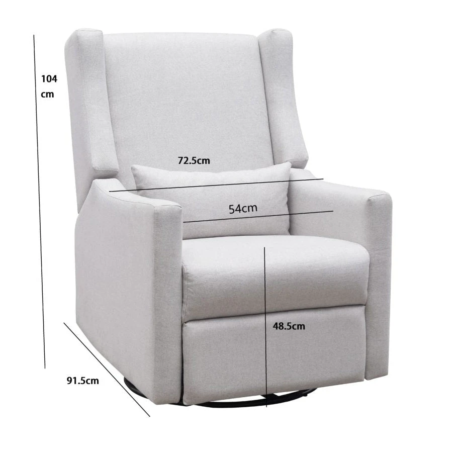 COCOON Bondi Electric Recliner & Glider Chair With USB - Mist Grey - Image 4