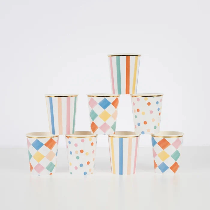 Meri-Meri Colorful Pattern Cups