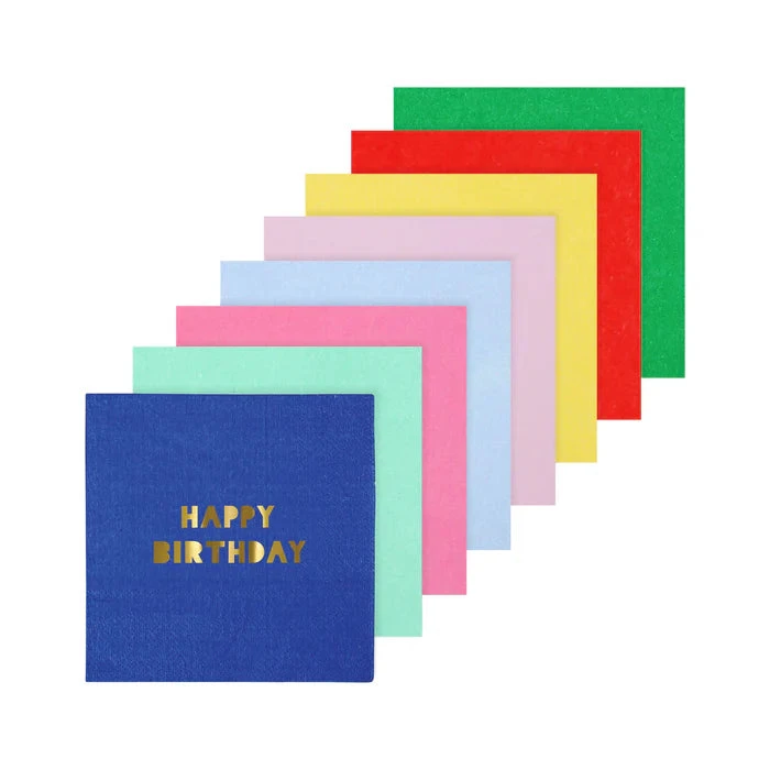 Meri-Meri Happy Birthday Small Napkins - Image 3