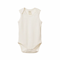 Pointelle Singlet Bodysuit - Natural
