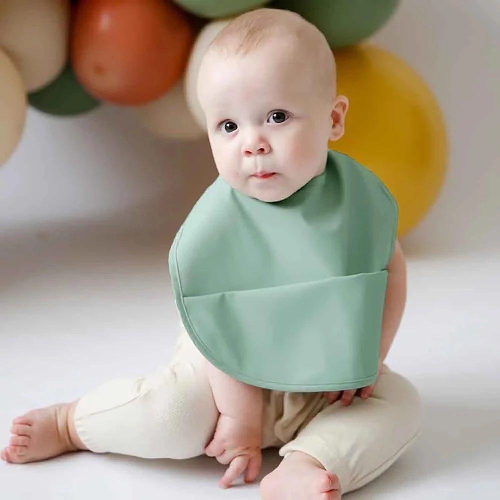 Waterproof Snuggle Bib - Sage - Image 6