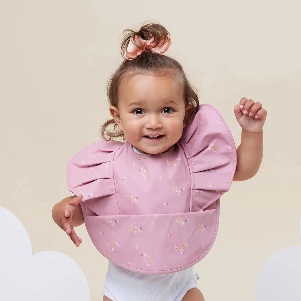 Waterproof Frill Snuggle Bib - Daisy - Image 2