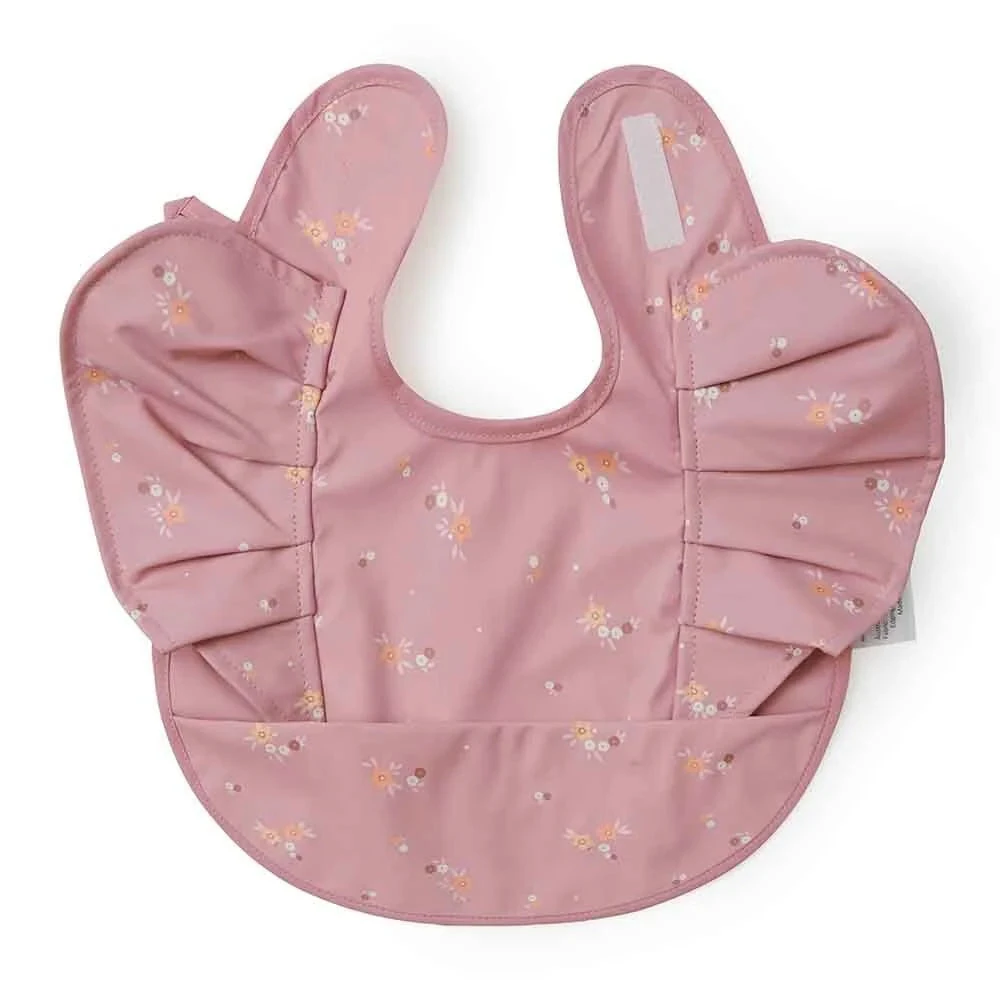 Waterproof Frill Snuggle Bib - Daisy