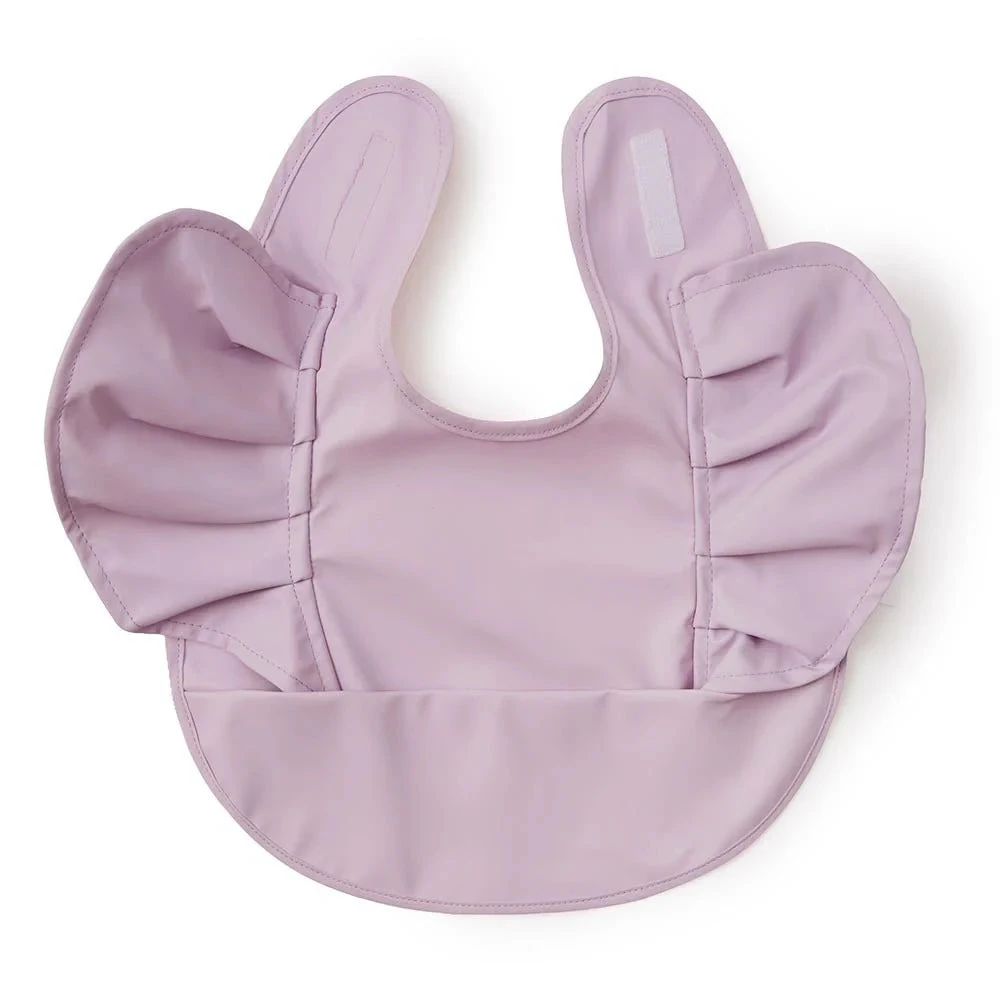 Waterproof Frill Snuggle Bib - Lavender